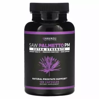 Добавка Havasu Nutrition Saw Palmetto PM, повышенная сила действия, 100 капсул