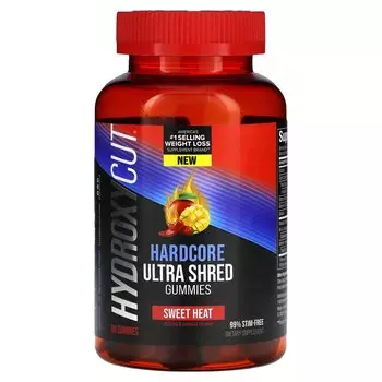 Добавка Hydroxycut Hardcore Ultra Shred Gummies Sweet Heat, 60 таблеток