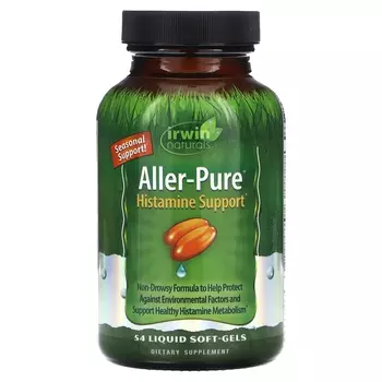 Добавка Irwin Naturals Aller-Pure поддержка гистамина, 54 жидких капсул