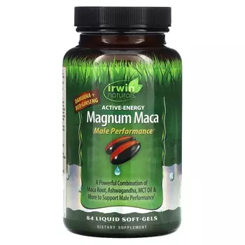 Добавка Irwin Naturals Magnum Maca Male Performance, 84 жидкие капсулы