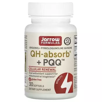 Добавка Jarrow Formulas QH-Absorb + PQQ, 30 таблеток