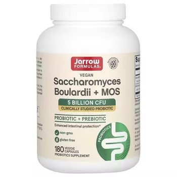 Добавка Jarrow Formulas Saccharomyces Boulardii + MOS 5 миллиардов КОЕ, 180 капсул