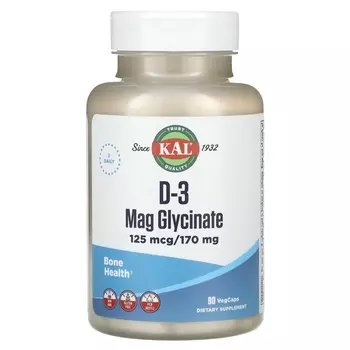Добавка Kal D-3 Mag Glycinate, 90 растительных капсул