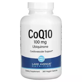 Пищевая добавка Lake Avenue Nutrition CoQ10, 360 растительных капсул