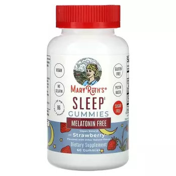 Пищевая добавка MaryRuth's Sleep Gummies клубника без мелатонина, 60 жевательных конфет