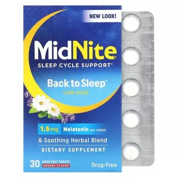 Добавка MidNite Sleep Cycle Support вишня, 30 быстроплавких таблеток