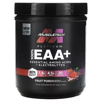 Добавка MuscleTech Platinum 100% EAA+ фруктовый пунш, 393 г
