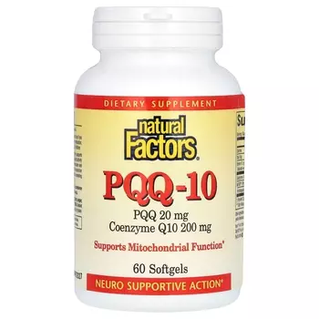 Добавка Natural Factors PQQ-10, 60 мягких таблеток