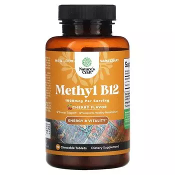 Добавка Nature's Craft Mmethyl B12 Cherry 1000 мкг, 90 таблеток
