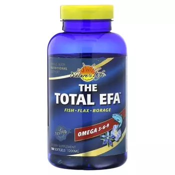 Добавка Nature's Life The Total EFA Omega 3-6-9 1200 мг, 180 мягких таблеток