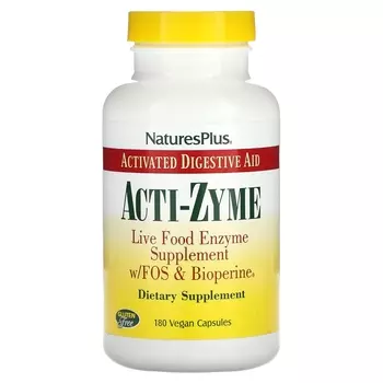 Добавка NaturesPlus Acti-Zyme, 180 веганских капсул