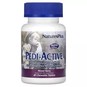 Пищевая добавка NaturesPlus Pedi-Active со вкусом ягод, 60 жевательных таблеток