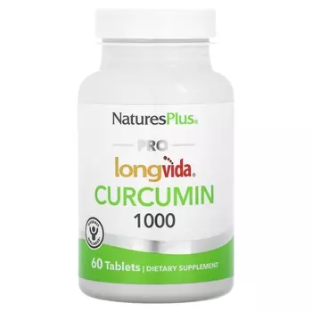 Добавка , NaturesPlus Pro Longvida Куркумин 1000, 60 таблеток