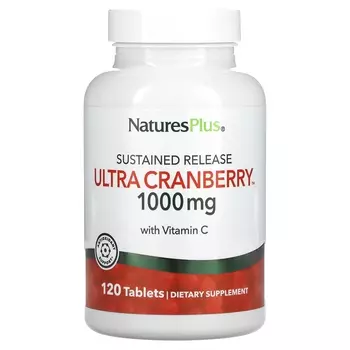 Добавка NaturesPlus Ultra Cranberry с пролонгированным высвобождением, 120 таблеток