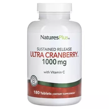 Добавка NaturesPlus Ultra Cranberry с пролонгированным высвобождением, 180 таблеток