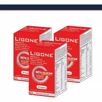 Добавка Newdrog Ligone Beta Glucan, 3 упаковки по 30 капсул
