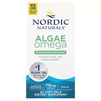 Добавка Nordic Naturals Algae Omega 715 мг, 60 мягких таблеток