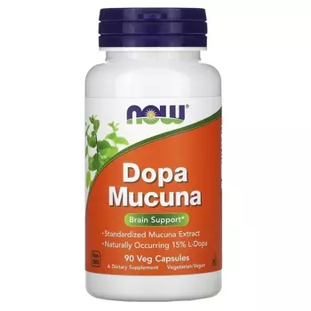 Добавка NOW Foods Dopa Mucuna, 90 растительных капсул