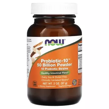 Пищевая добавка NOW Foods Пробиотик-10 в порошке 50 миллиардов, 57г