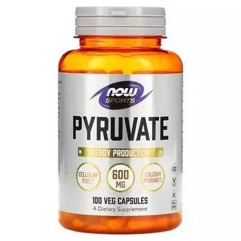Пищевая добавка NOW Foods Sports пируват, 100 растительных капсул