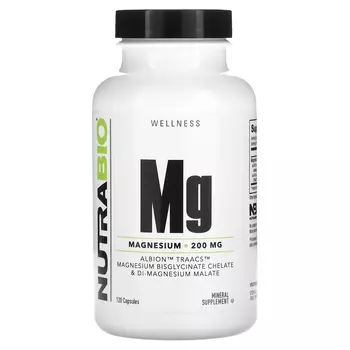 Добавка Nutrabio Mg Magnesium 200 мг