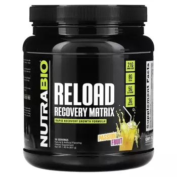 Пищевая добавка NutraBio Reload Recovery Matrix маракуйя