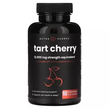 Пищевая добавка NutraChamps Tart Cherry для суставов, 60 веганских капсул