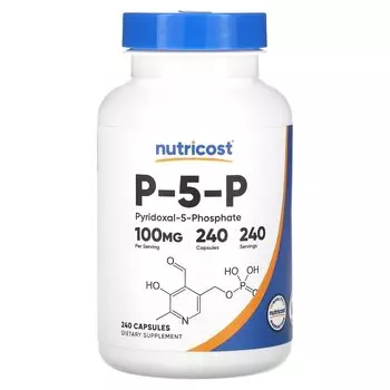 Добавка Nutricost P-5-P 100 мг, 240 капсул
