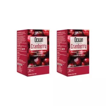 Пищевая добавка Ocean Ocean Cranberry, 2 упаковки по 30 таблеток