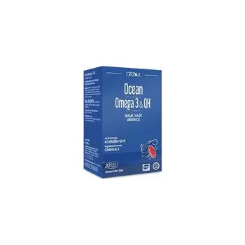 Добавка Ocean Plus Omega 3 & Qh, 30 капсул