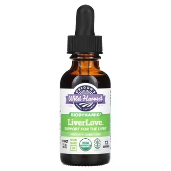 Добавка Oregons Wild Harvest LiverLove с лимоном и розмарином, 30 мл