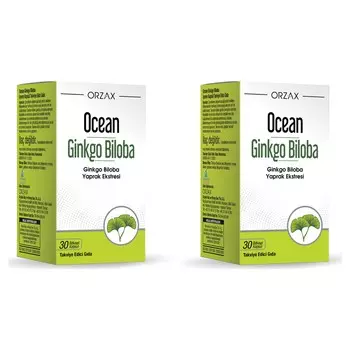 Добавка Orzax Ocean Ginkgo Biloba, 2 упаковки по 30 капсул