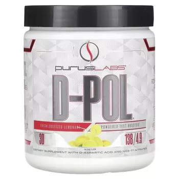 Пищевая добавка Purus Labs D-POL Powered Test Booster с D-аспарагиновой кислотой и нитратами, 138 г