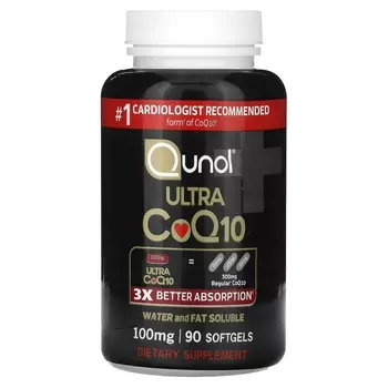 Добавка Qunol Ultra CoQ10 100 мг, 90 таблеток