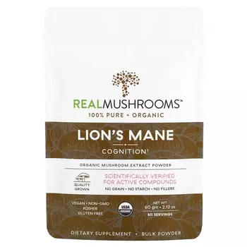 Добавка Real Mushrooms Lion's Mane Cognition, 60 г