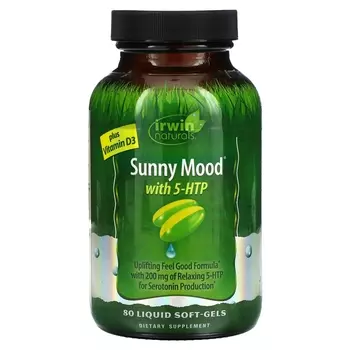 Добавка с Витамином D3 Irwin Naturals Sunny Mood, 80 желатиновых капсул