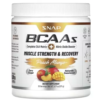 Добавка Snap Supplements BCAA персик и манго, 277 г
