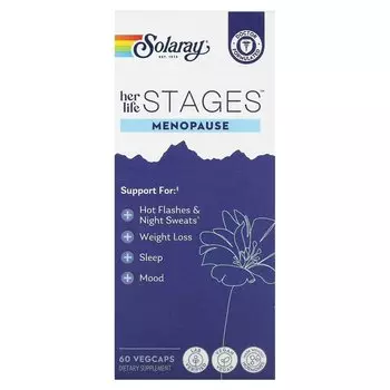 Добавка Solaray Her Life Stages Menopause, 60 капсул