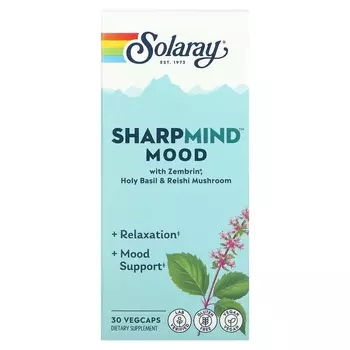 Добавка Solaray SharpMind Mood, 30 растительных капсул