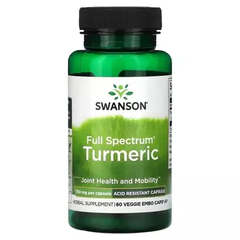 Добавка Swanson Full Spectrum Turmeric 750 мг