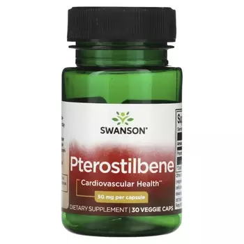 Добавка Swanson Птеростильбен 50 мг, 30 растительных капсул