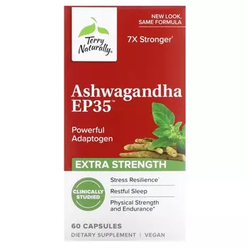 Добавка Terry Naturally Ashwagandha EP35 Extra Strength, 60 капсул