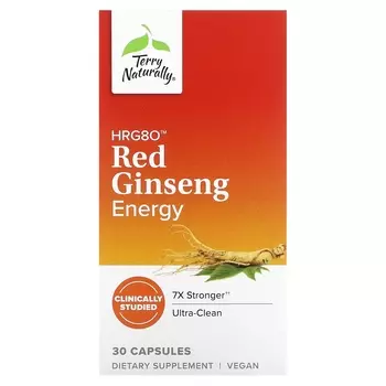 Добавка Terry Naturally HRG80 Red Ginseng Energy, 30 капсул