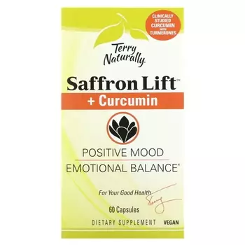 Добавка Terry Naturally Saffron Life + куркумин, 60 капсул