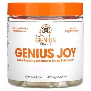 Добавка The Genius and Genius Mushrooms Genius Joy, 100 растительных капсул