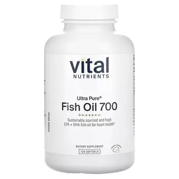 Добавка Vital Nutrients Ultra Pure Fish Oil 700 лимон, 120 мягких таблеток