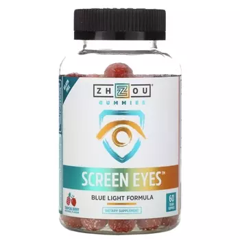 Пищевая Добавка Zhou Nutrition Screen Eyes, тропические ягоды, 60 жевательных таблеток