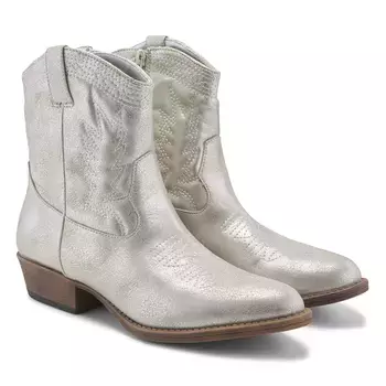 Пистолетный ковбойский сапог Coconuts, серебряный