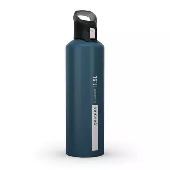 Питьевая бутылка Quechua 1,5 литра Mh500 алюминий, темно-бирюзовый