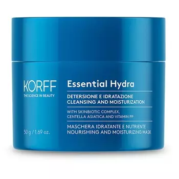 Питательная и увлажняющая маска для лица essential hydra nourishing and moisturizing mask Korff, вес 50 гр.